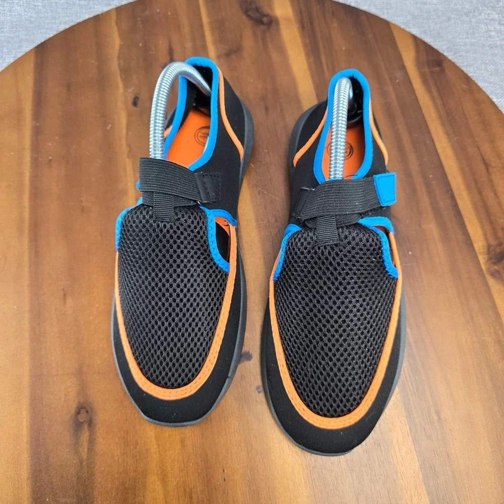 Wonder Nation Girls Water Shoes Black‎ Orange Blue USA 6 EUR 38.5